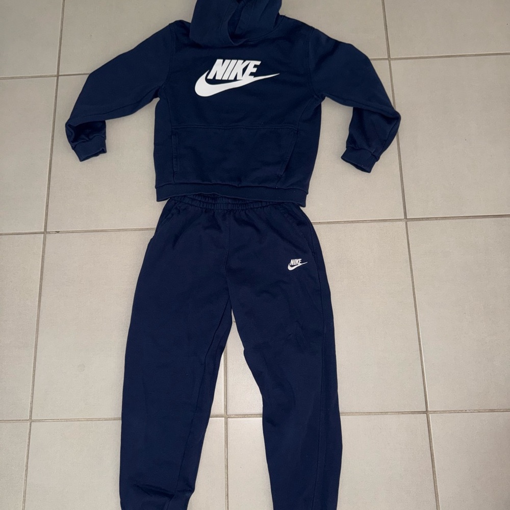 Nike Kids Dark Blue Sweatpants & Hoodie Set
